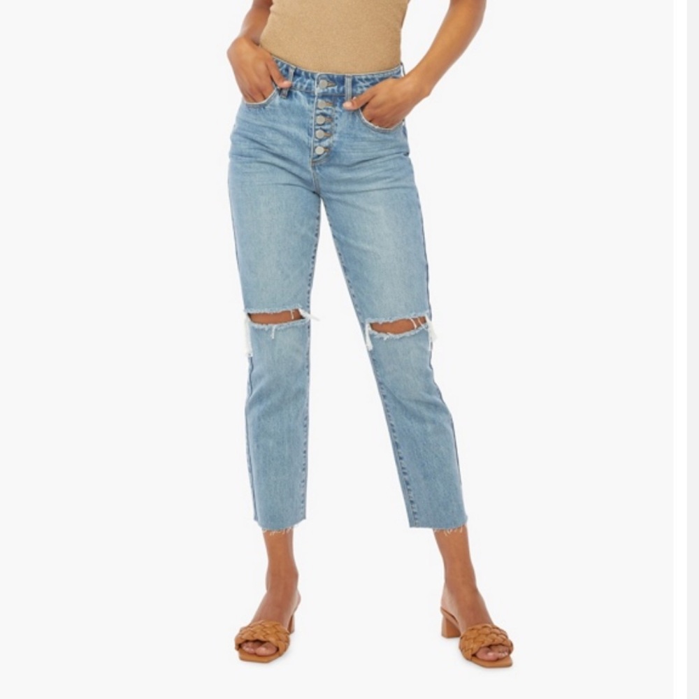 JustFab high-waisted medium wash Jeans